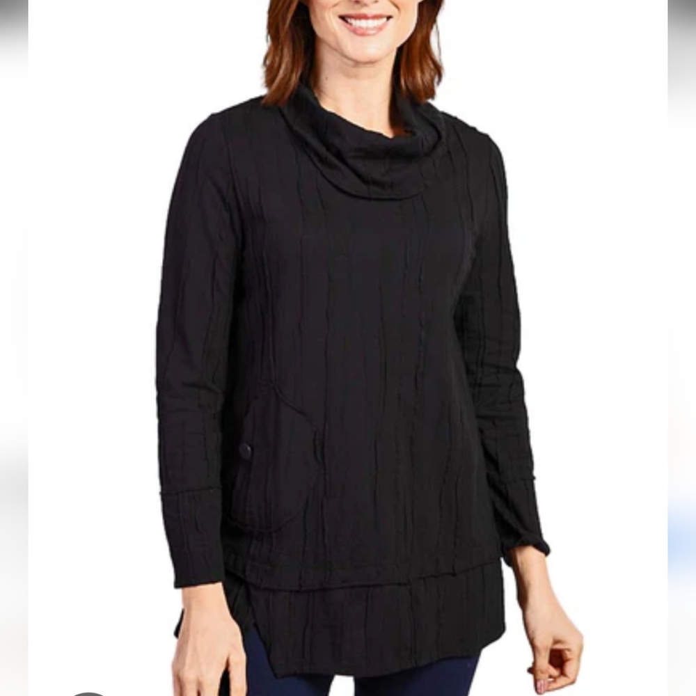 Habitat Textured Black Cowl Neck Sweater